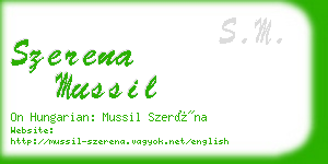 szerena mussil business card